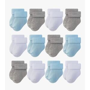 NEW‎ Newborn Baby Socks 0-6 Months Unisex Terry Turn Cuff